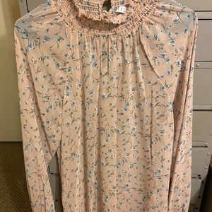 Blush floral blouse